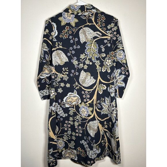 Spartina NWT Nora Half Zip Marsh Boardwalk Navy Floral Preppy Dress Size Small - Picture 6 of 8